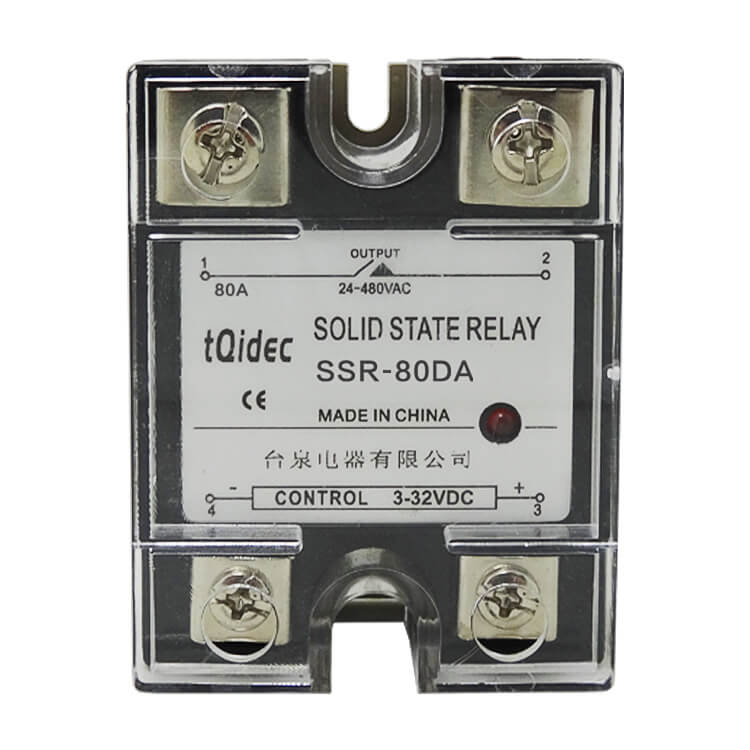 SSR-80DA Single adọ AC Solid State Relay Apụta Image