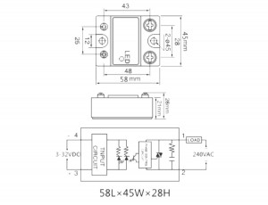 SSR-80DA Single Phase AC Solid State Relay